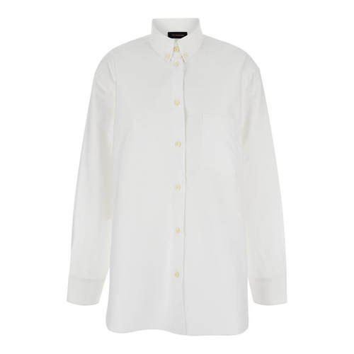 The Andamane 女士 FW24 衬衫 白色纽扣棉混纺女士衬衫