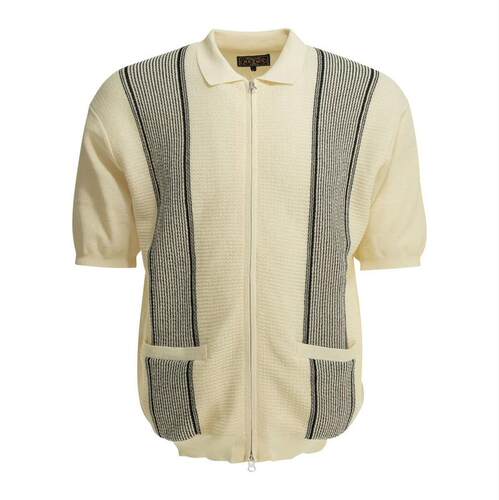 Beams 男士 SS26 POLO衫 Plus 纹理拉链提花 Polo 衫