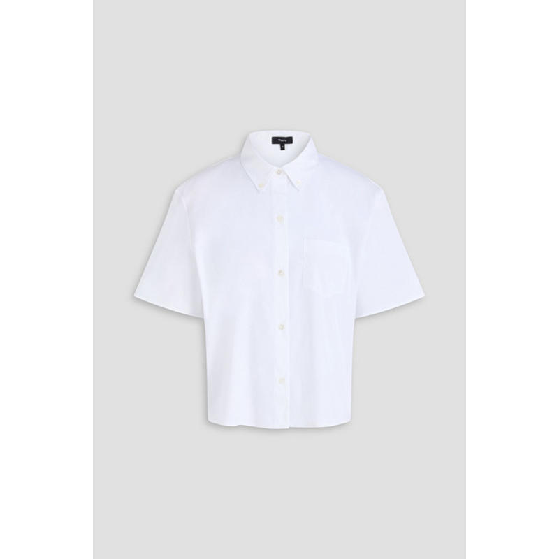 Theory 女士 上衣 弹力棉质府绸衬衫