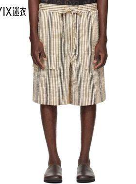 COMMAS 男款米色 Rope Stripe Pocket 短裤 迷衣时尚
