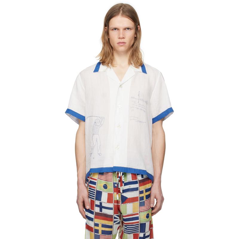 Bode 男士 衬衫 白色 Club Champion 衬衫