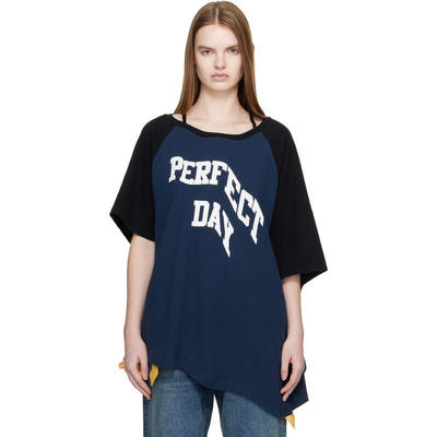 UNDERCOVER 高桥盾 女士 T恤 海军蓝 UC1E8805-2 Perfect Day