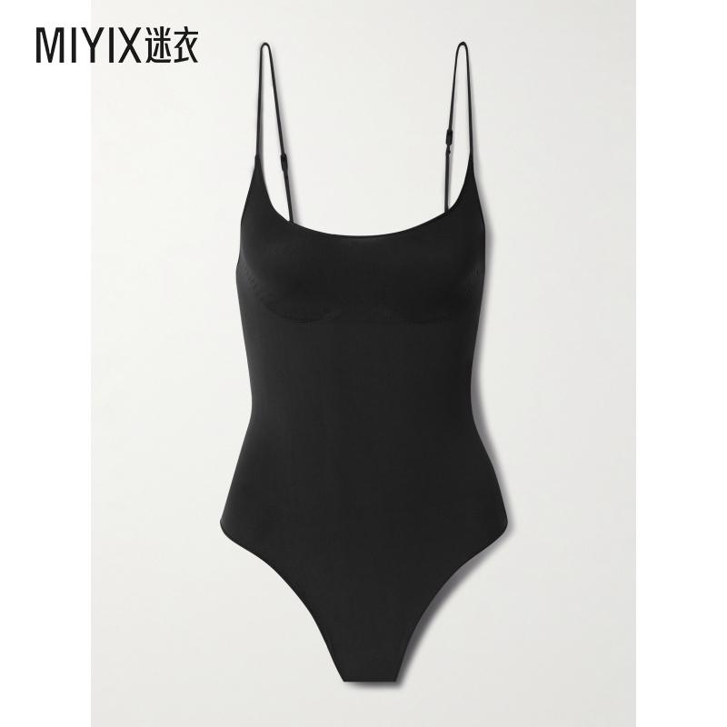 SKIMS 女款Thong - Onyx 透视无缝连体衣 迷衣时尚