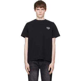 A.P.C. 男士 T恤 黑色 Standard Rue Madame