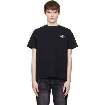 A.P.C. 男士 T恤 黑色 Standard Rue Madame