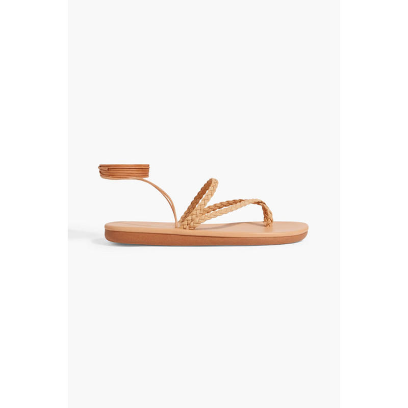 Ancient Greek Sandals 女士 凉拖 Plage 金属感编织皮质凉鞋