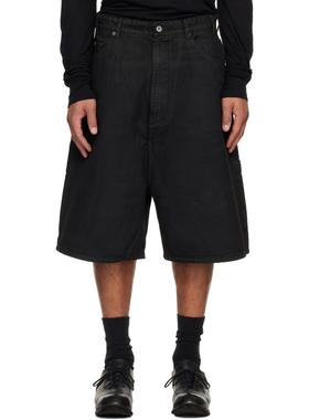 DET BLEV SENT 男士 牛仔短裤 黑色蜡涂层牛仔短裤