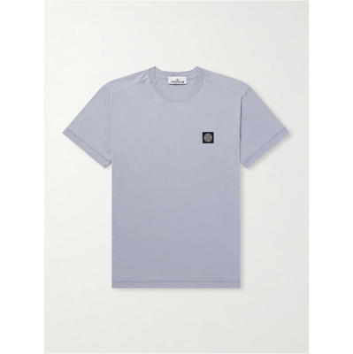 Stone Island 石头岛 男士 FW26 T恤 Logo-Appliquéd 件染棉针织