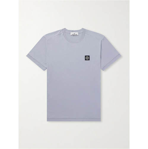 Stone Island 石头岛 男士 FW26 T恤 Logo-Appliquéd 件染棉针织