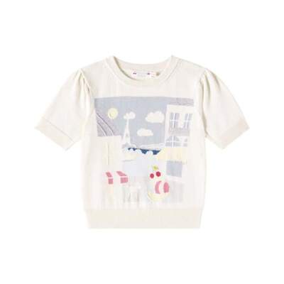 Bonpoint 女童 毛衣 Elvira 提花棉质童装