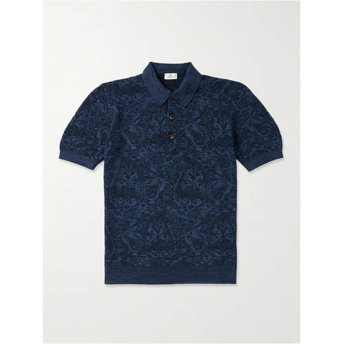 Etro 艾绰 男士 FW25 POLO衫 Etro 花卉提花短袖 Polo 衫
