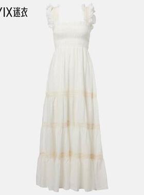 RIXO 女款Aubrie 层叠棉质薄纱长款连衣裙 迷衣时尚