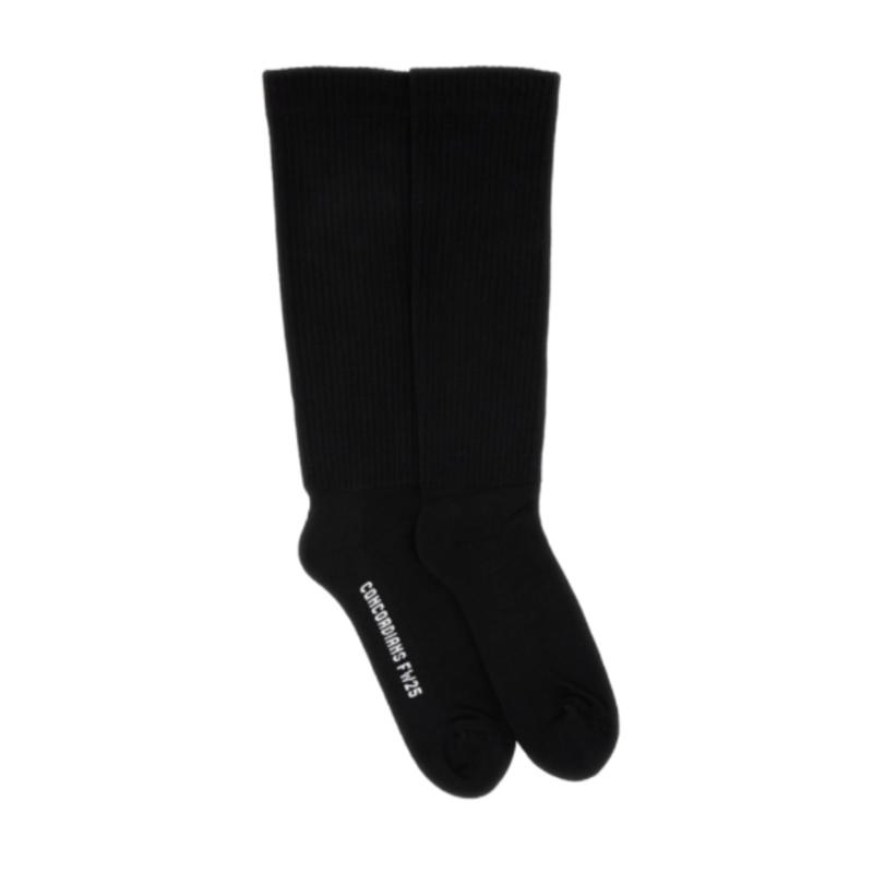 Rick Owens 男士 FW25 袜子 Logo Intarsi-Knit 中筒襪