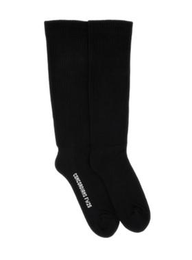 Rick Owens 男士 FW25 袜子 Logo Intarsi-Knit 中筒襪