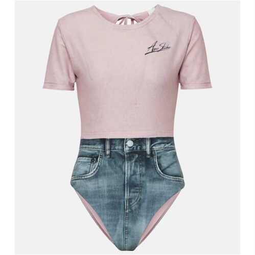 Acne Studios 艾克妮 女士 连体泳衣 Etee 印花防晒泳衣