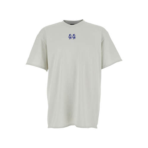 44 LABEL GROUP 男士 SS26 T恤 Front 白色棉质短袖徽标()