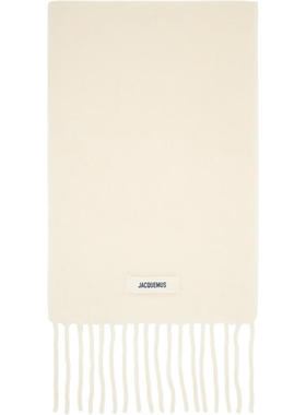Jacquemus 女士 围巾 灰白色 La Casa 系列 The Carro 围巾