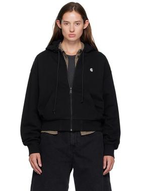 Carhartt WIP卡哈特 女士 卫衣 黑色 Casey 连帽衫