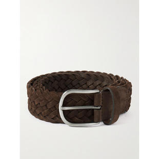 Anderson's 男士 腰带 3.5cm 编织绒面革皮带
