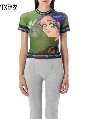 【早秋新品】Ottolinger 女款网纱漫画T恤 迷衣时尚