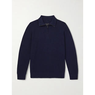 Rag  Bone 男士 SS26 毛衣 Joel 羊毛莱赛尔纤维混纺半拉链毛衣