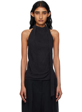 St. Agni 女士 背心 黑色 Bias Scarf 上装