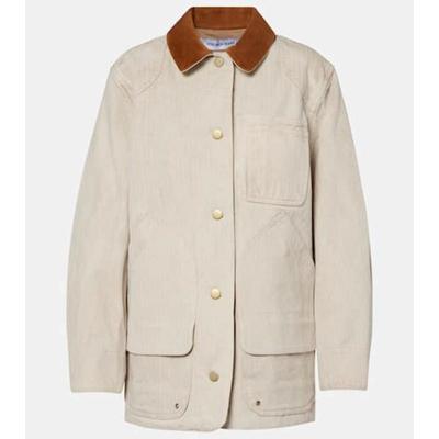 Veronica Beard 女士 夹克 Abbas 山羊皮边棉质军装夹克