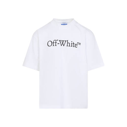Off-White 男士 SS26 T恤 BOOKISH SKATE 白色黑色大号棉质
