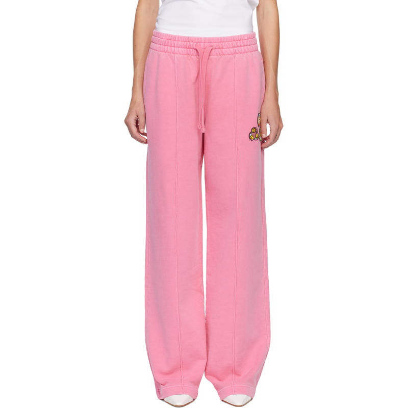 Casablanca 女士 运动长裤 粉色 Washed Open Hem 长裤