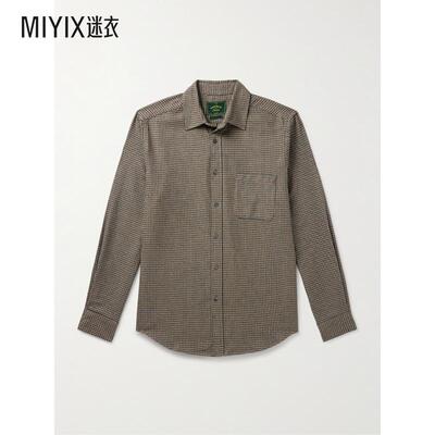 PORTUGUESE FLANNEL 男款Dylan Puppytooth 棉质法兰绒衬衫 迷衣