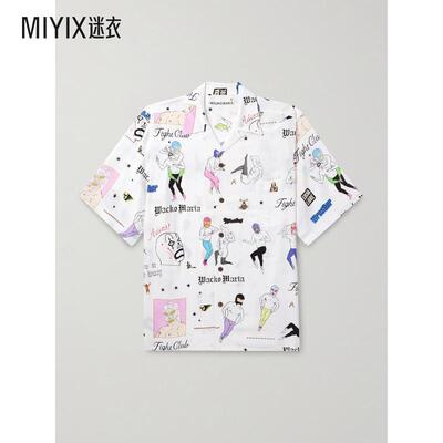 【秋季新品】Wacko maria 男款Type-10 可拆卸领印花哑光缎面斜纹