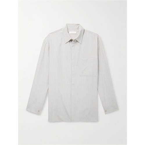 AMOMENTO 男士 FW25 衬衫 TENCEL™ 条纹莱赛尔纤维棉混纺