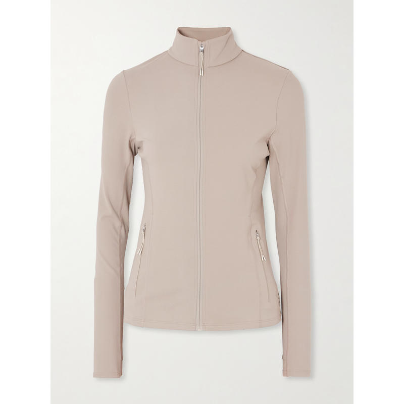 On 女士 夹克 剪口弹性针织夹克