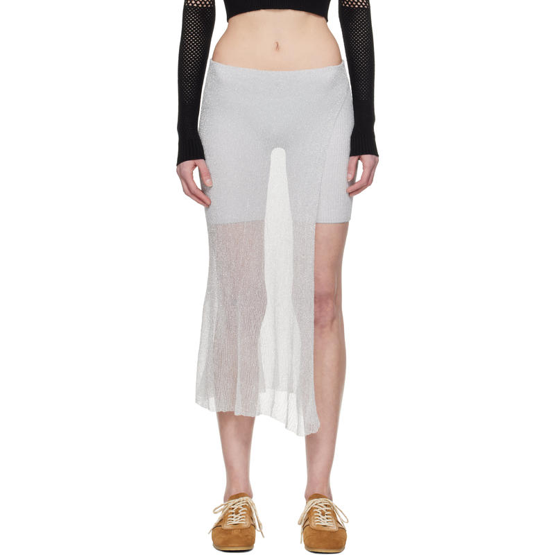 ISA BOULDER 女士 迷你裙 银色裹身裙裤