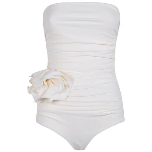 Magda Butrym 女士 SS26 泳装 ONEPIECE 花朵束腰