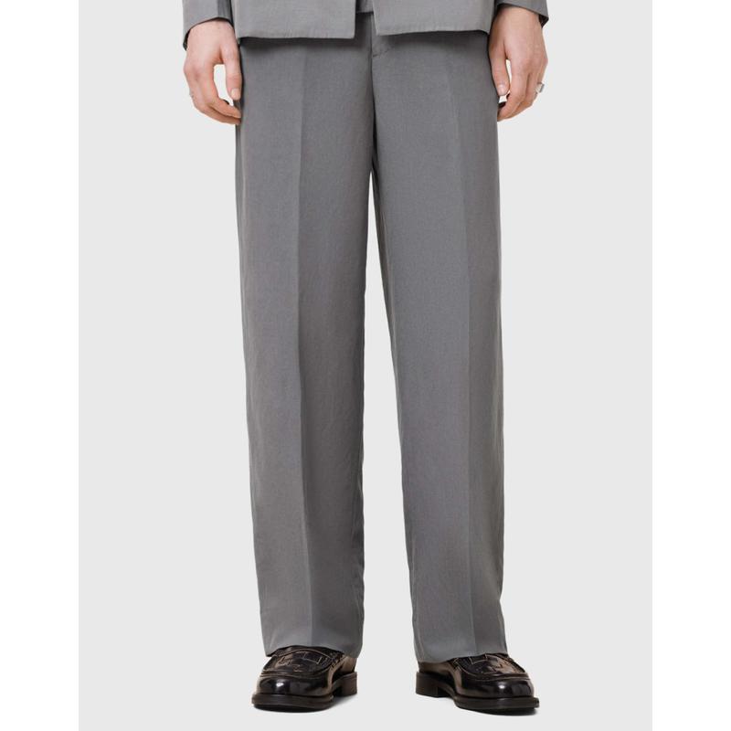 AllSaints 男士 长裤 Orpheus 精细剪裁直筒浅灰色裤子