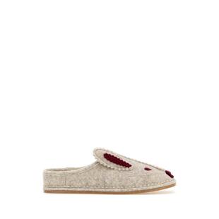 灰色布织兔毛便鞋 Bode 凉拖 SS26 男士