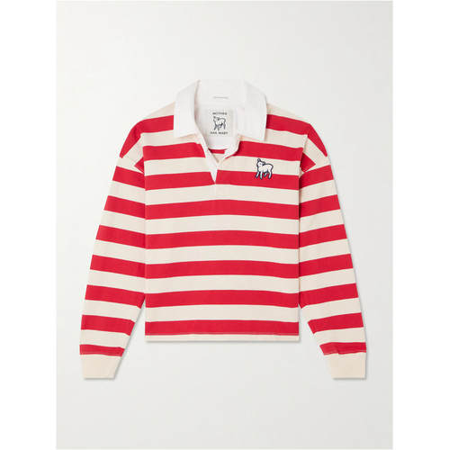 Mother Denim 女士 SS26 POLO衫 Match 宽松款嵌花条纹棉针织
