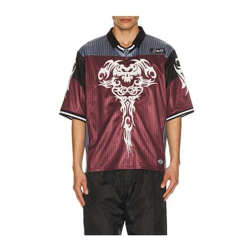 Jaded London 男士 上衣 Football 阴影条纹毛线衫