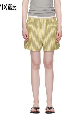 Ami Paris 女款绿色 Cotton Elasticated 短裤 迷衣时尚