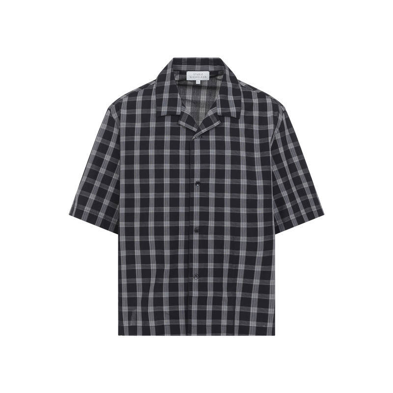Studio Nicholson 男士 SS26 衬衫 KLINE 黑色棉质图片