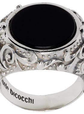 Emanuele Bicocchi 男士 戒指 Onyx 图章戒指