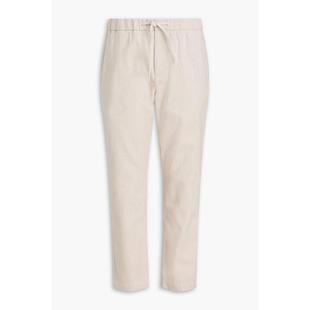 Carioca 修身 男士 Oscar 人字纹棉质羊绒混纺抽绳 长裤 Frescobol