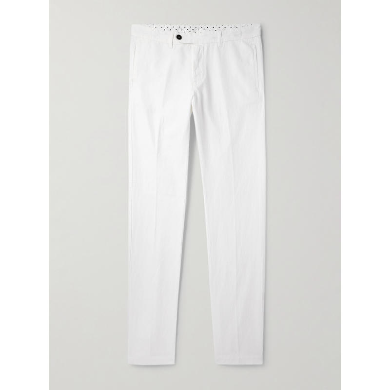 Massimo Alba 男士 FW25 长裤 Winch2 修身直筒棉麻混纺裤子