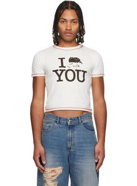 Carne Bollente 男士 T恤 灰白色 Love You Tender