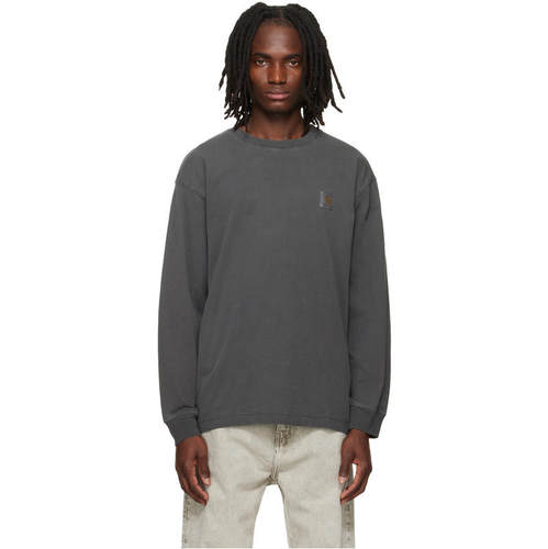 Carhartt WIP 卡哈特 男士 T恤 灰色 Long Sleeve Nelson