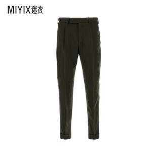 [秋冬新品]PT 男款橄榄绿绿色弹力羊毛裤子 迷衣时尚