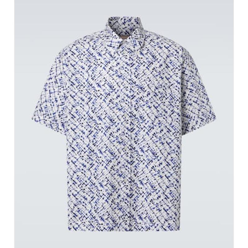 Plan C 男士 衬衫 印花棉质衬衫