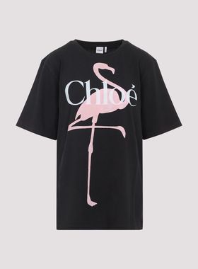 Chloé 女士 SS26 T恤 Generous Logo 圓領T卹