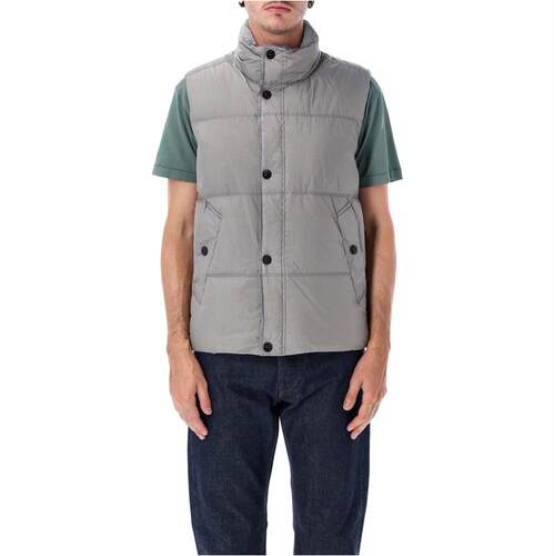 Stone Island 石头岛 男士 马甲 Island Reps NY 石头色褶皱背心